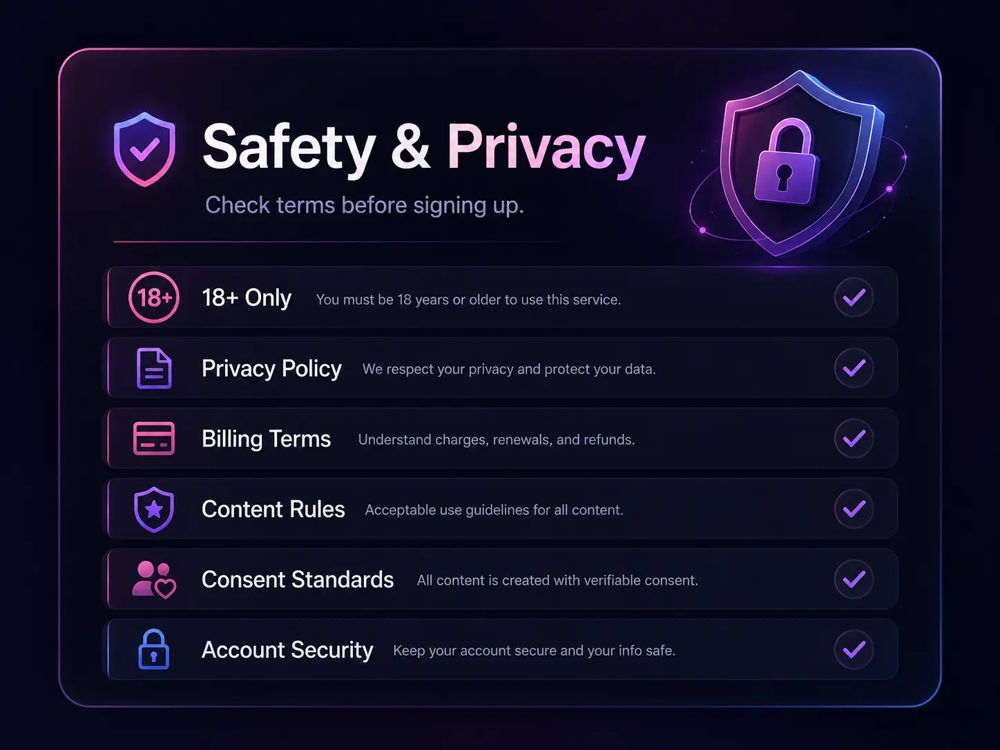 PornWorks AI Safety & Privacy Checklist