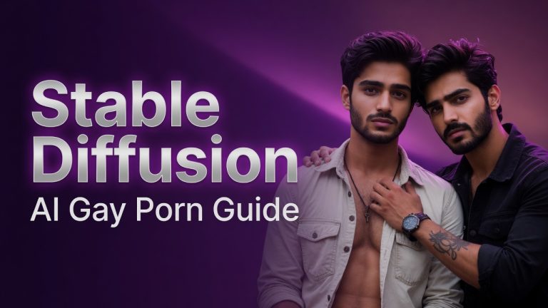 Stable Diffusion gay AI art guide banner showing a non-explicit AI image dashboard